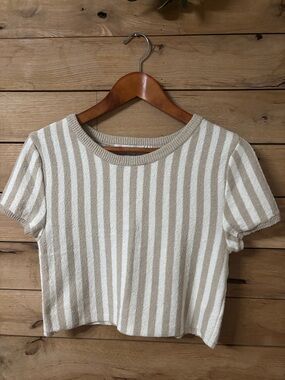 Free people cropped sweater tee